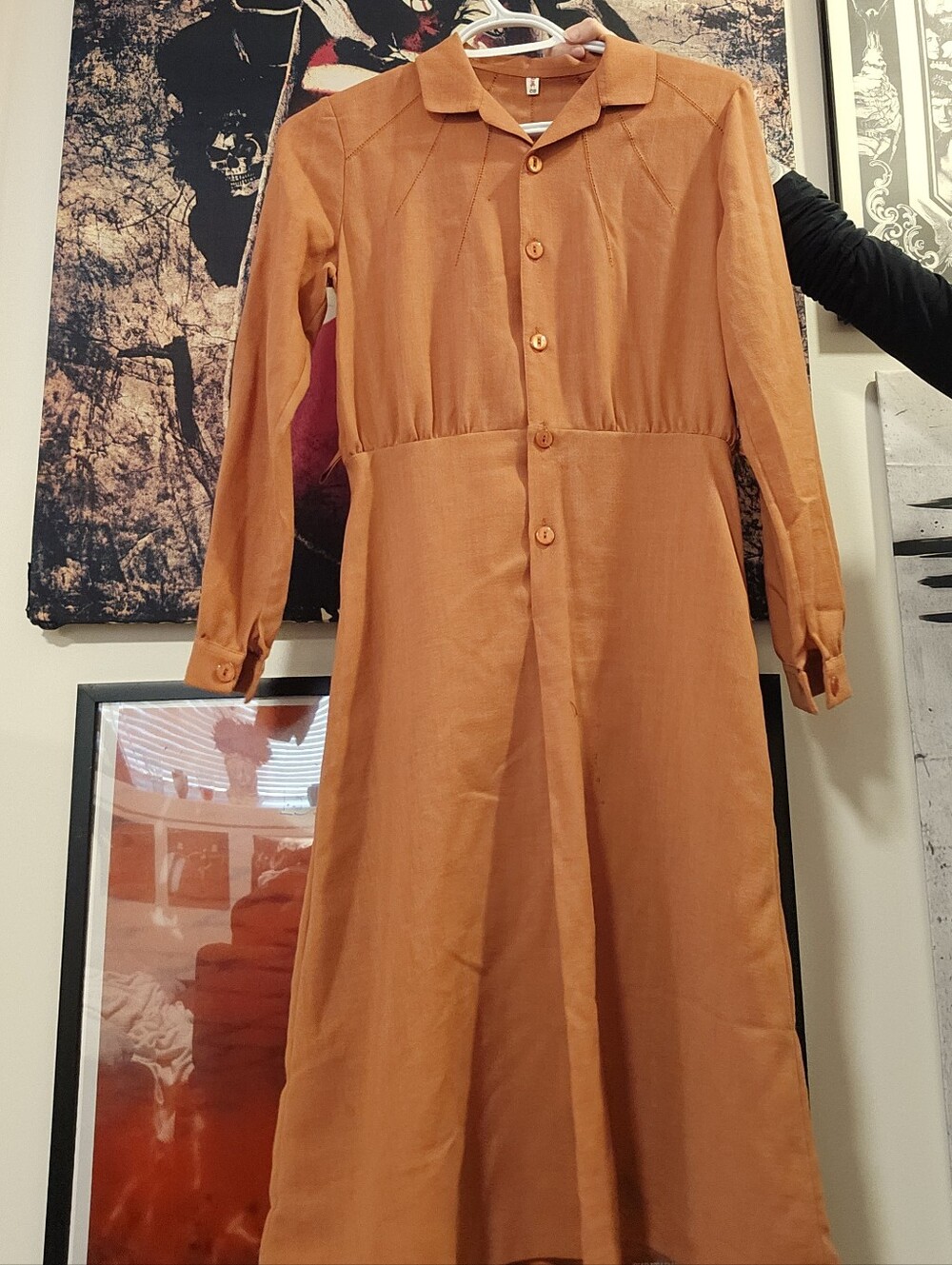 Vintage 1970's Orange Dress